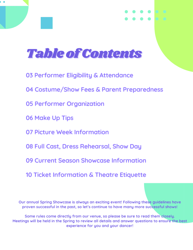 2 Table of Contents